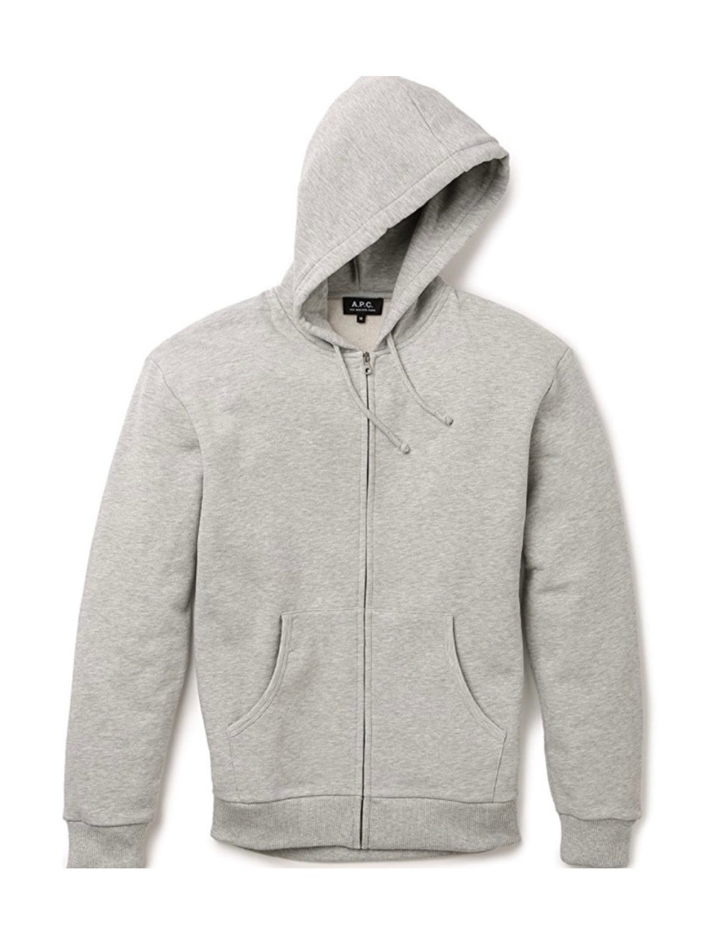 A.P.C. Champion Sweatshirt Full Zip Gray Hoodie Large L 100% Cotton